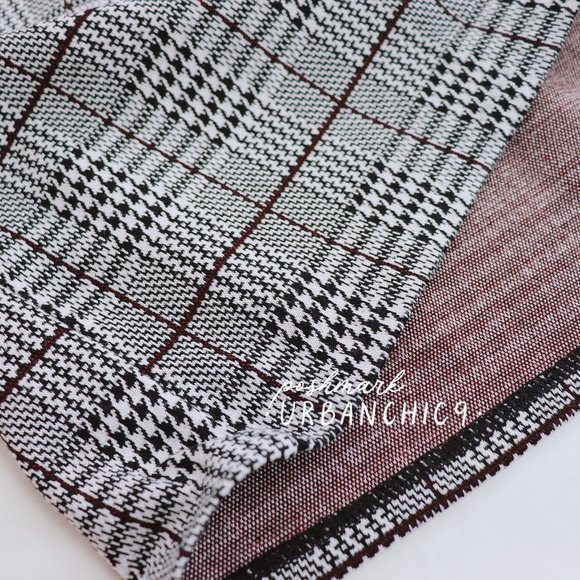 H&M Houndstooth Plaid Mini Jersey Skirt size S - Picture 7 of 8